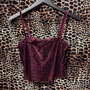Wild Fable Burgundy Crop Top